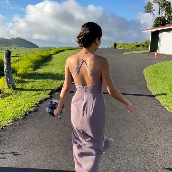 Azazie Manila in Dusk, Size 2 - Worn ONCE - Picture 2 of 6